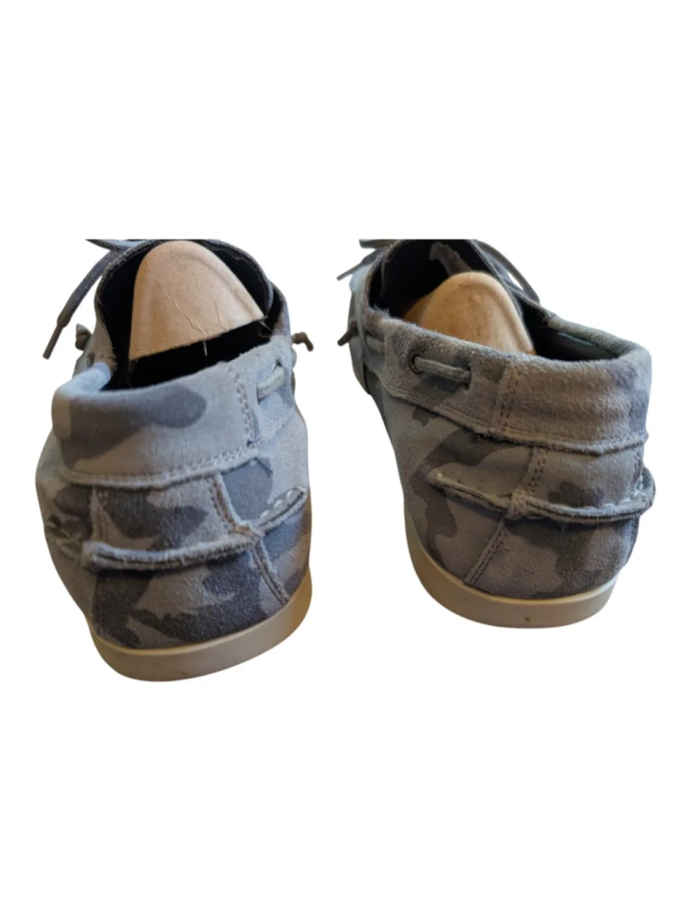Steve Madden Gametyme Gray Camo Leather Boat Shoes Men's 13